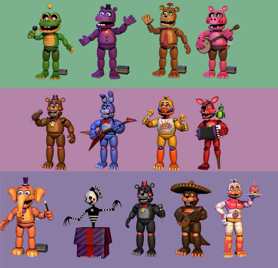 fnaf 6 animatronics